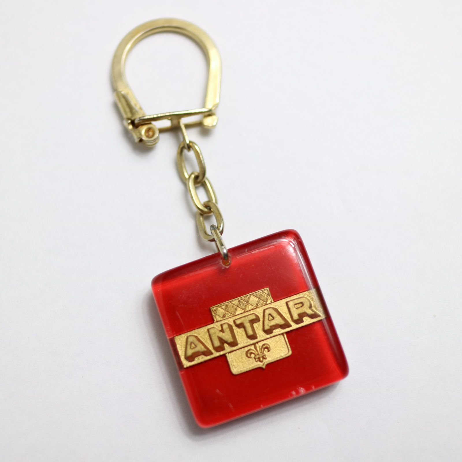 ANTAR アンタル オイル 角型 ブルボンキーホルダー