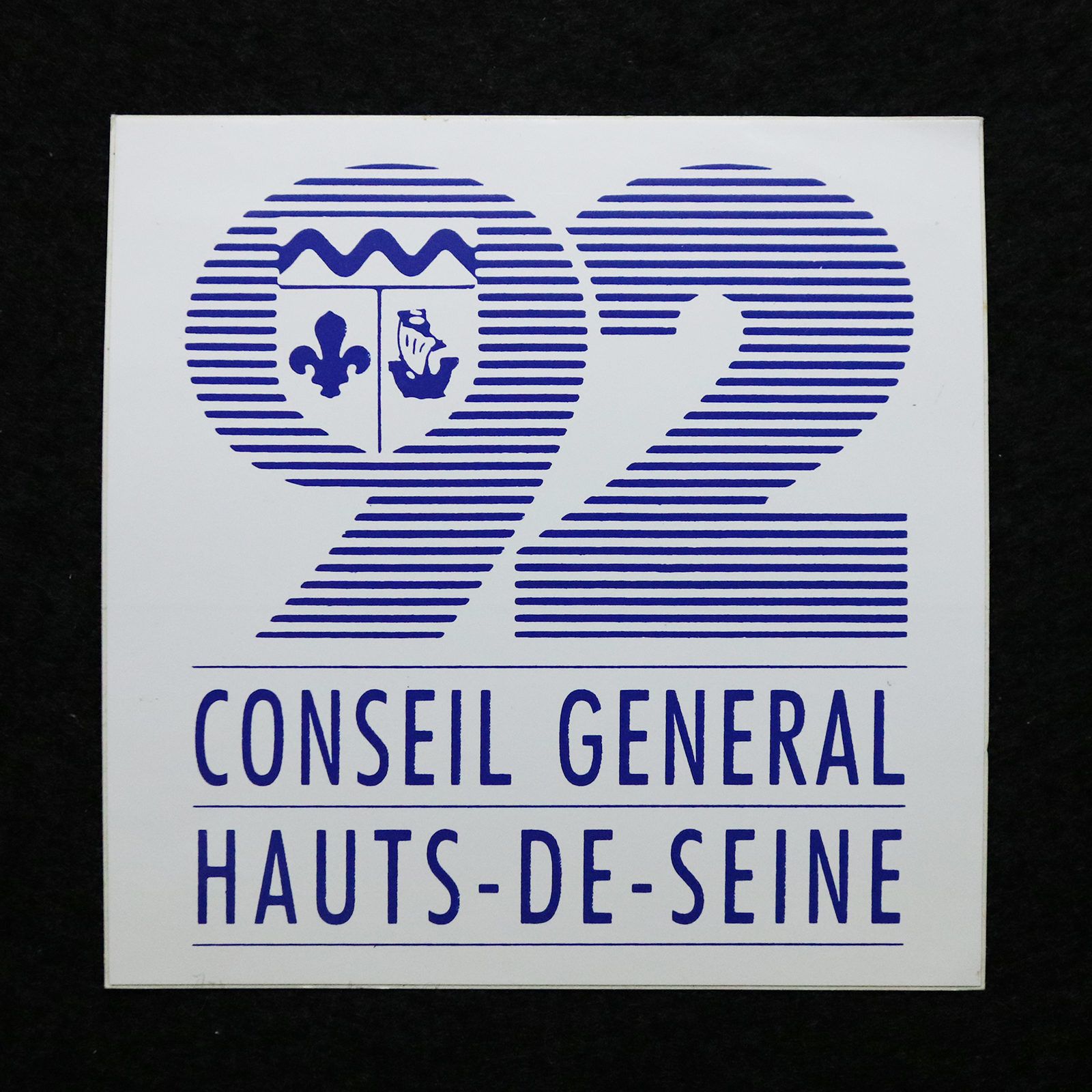 CONSEIL GENERAL HAUTS-DE-SEINE ヴィンテージフレンチステッカー