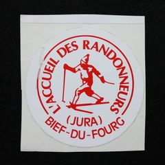 L'ACCUEIL DES RANDONNEURS BIEF DU FOURG ヴィンテージフレンチステッカー