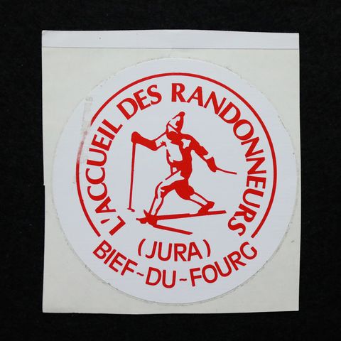L'ACCUEIL DES RANDONNEURS BIEF DU FOURG ヴィンテージフレンチステッカー
