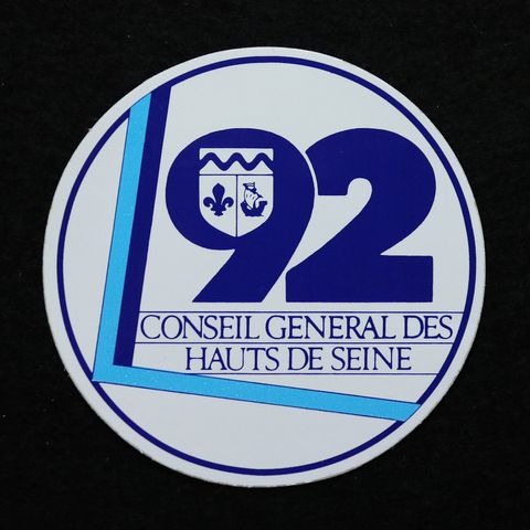 CONSEIL GENERAL HAUTS DE SEINE ヴィンテージフレンチステッカー