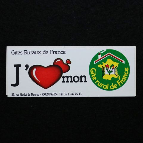 Gite rural de France ヴィンテージフレンチステッカー