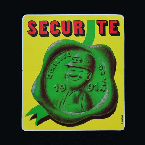 apave SECURITE ヴィンテージステッカー