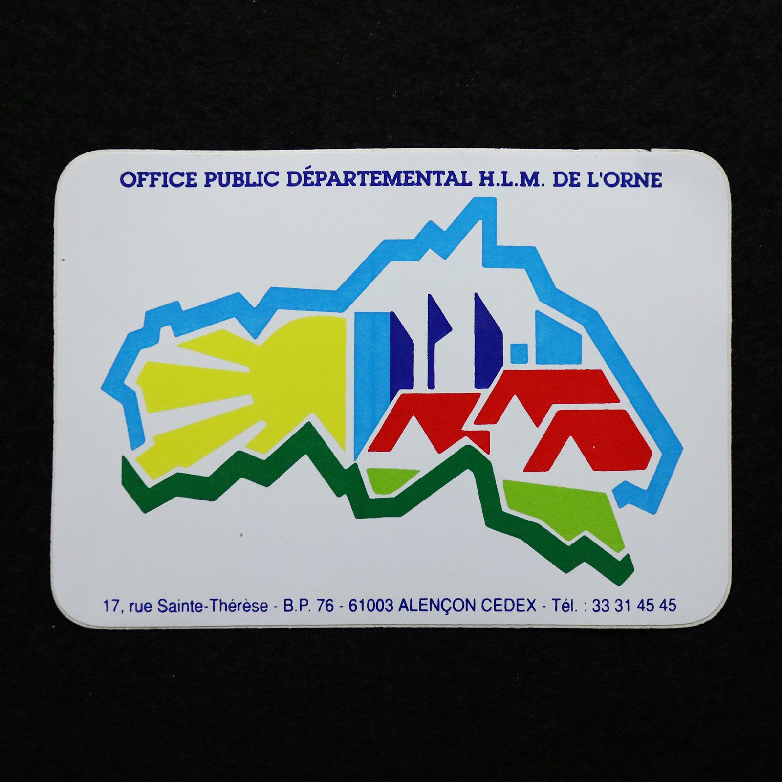 OFFICE PUBLIC DEPARTMENTAL H.L.M. DE L'ORNE ヴィンテージフレンチステッカー