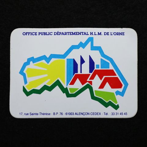 OFFICE PUBLIC DEPARTMENTAL H.L.M. DE L'ORNE ヴィンテージフレンチステッカー