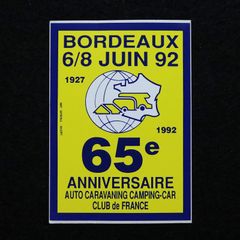 AUTO CARAVANING CAMPING-CAR CLUB de FRANCE ヴィンテージフレンチステッカー