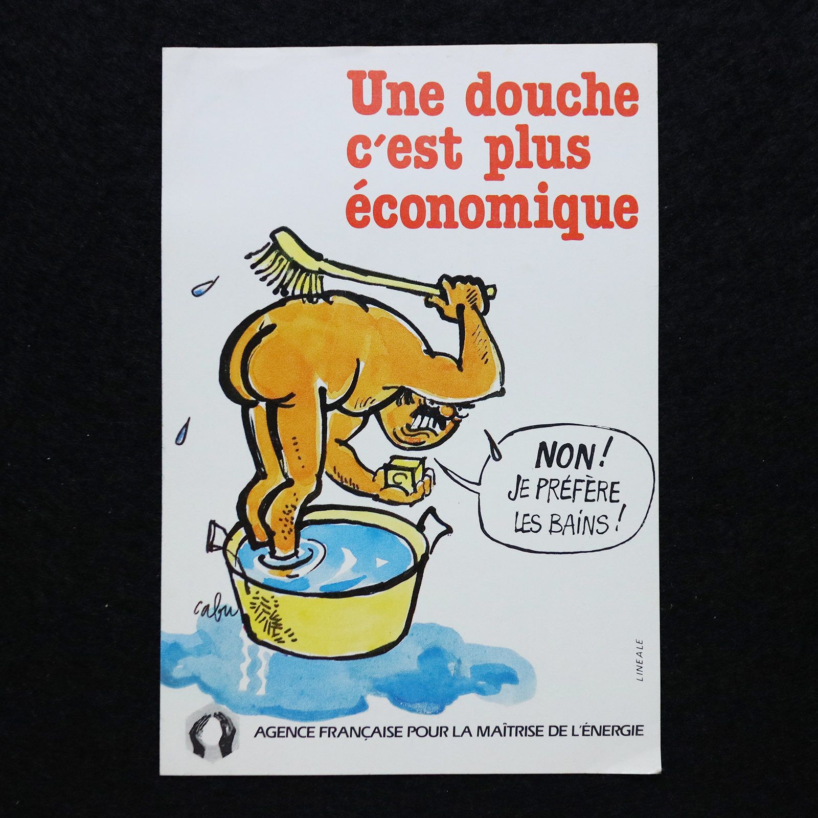 Une douche c'est plus economique ヴィンテージフレンチステッカー