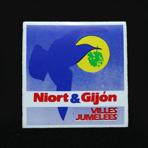 VILLES JUMELEES NIORT&GIJON ヴィンテージフレンチステッカー