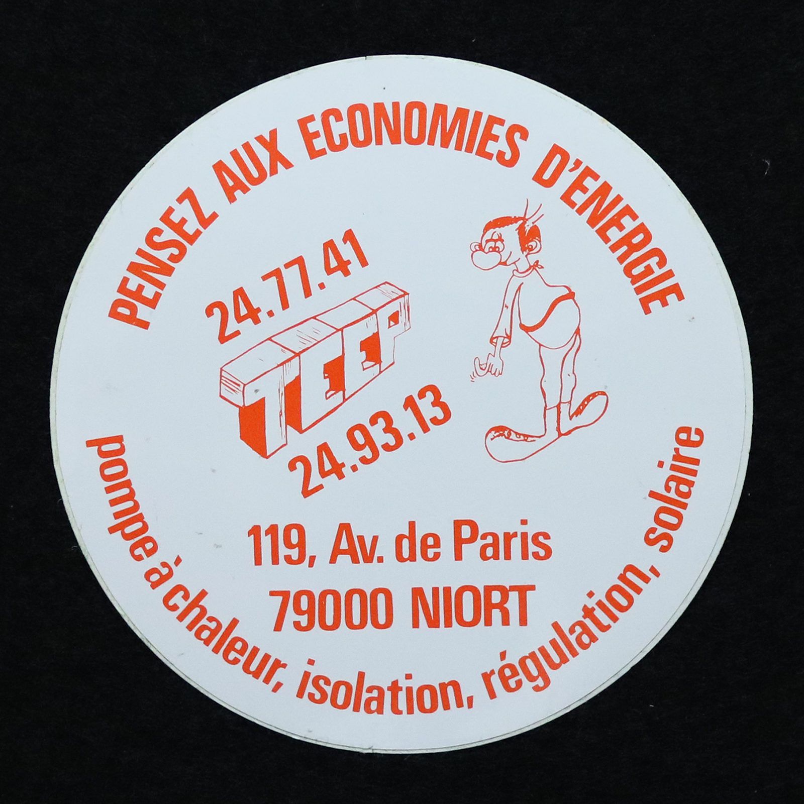 PENSEZ AUX ECONOMIES D'ENERGIE ヴィンテージステッカー