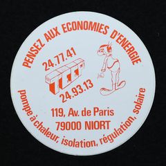 PENSEZ AUX ECONOMIES D'ENERGIE ヴィンテージステッカー