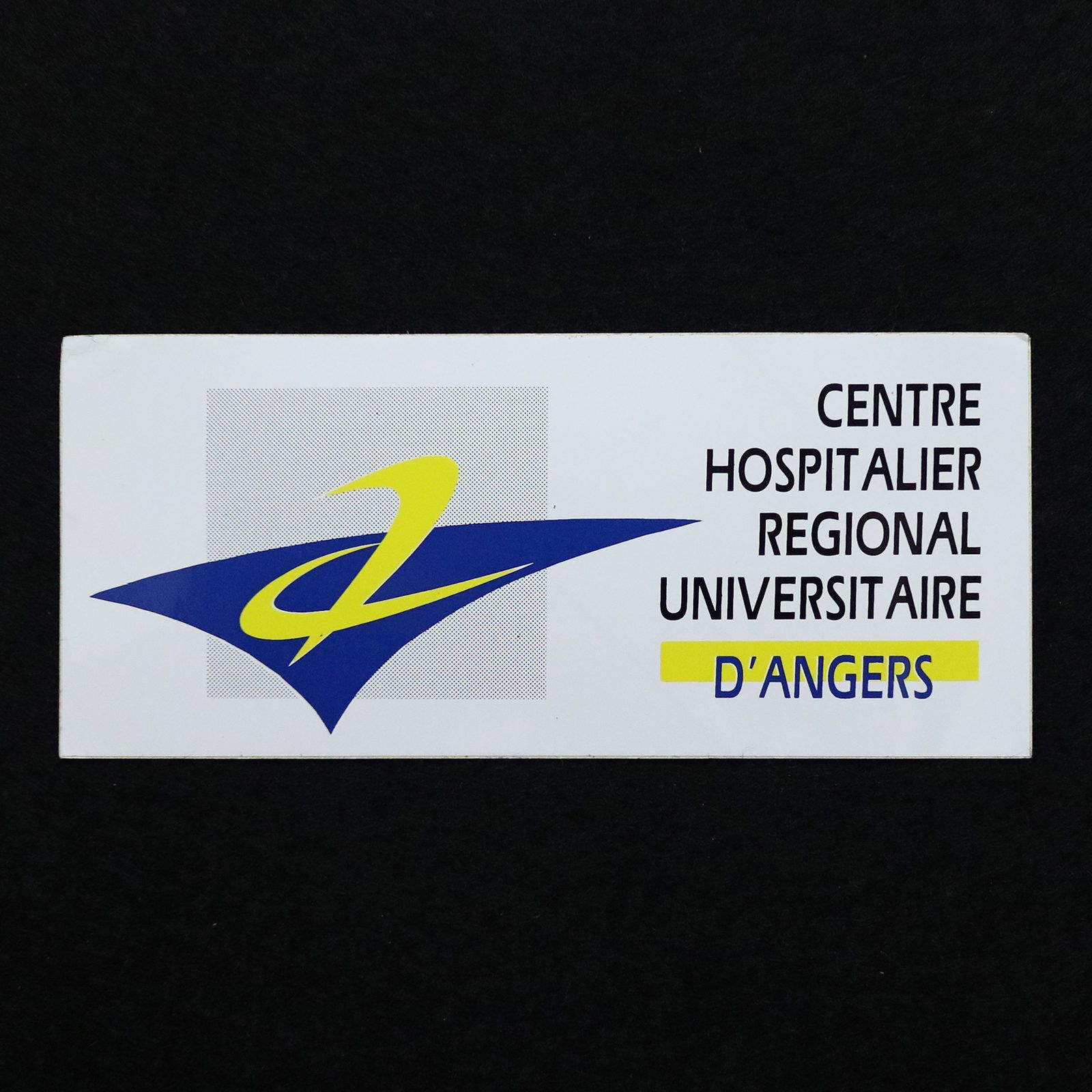 CENTRE HOSPITAILIER REGIONAL UNIVERSITAIRE D'ANGERS ユニヴァルシテール・ダンジェ総合病院 ヴィンテージステッカー