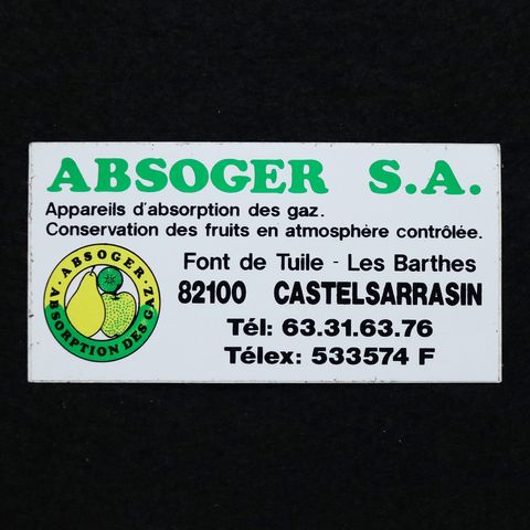 ABSOGER S.A. ヴィンテージフレンチステッカー