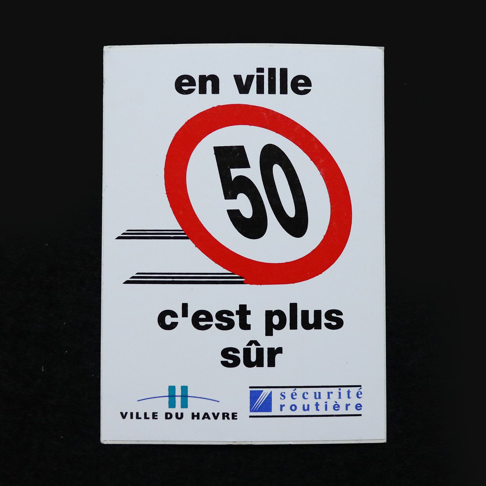 VILLE DU HAVRE/securite routiere ヴィンテージフレンチステッカー