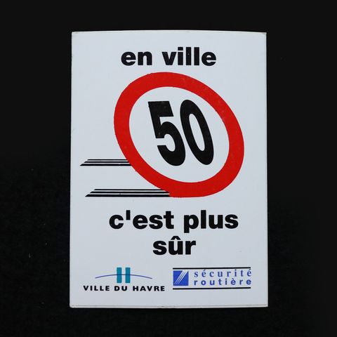 VILLE DU HAVRE/securite routiere ヴィンテージフレンチステッカー