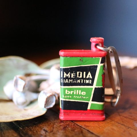 DIAMANTINE "IMEDIA" ワックス缶 フレンチキーホルダー