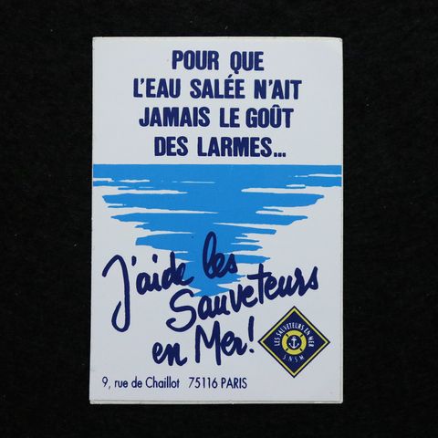 LES SALVETEURS EN MER "SNSM" ヴィンテージフレンチステッカー