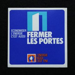 FERMER LES PORTES ヴィンテージフレンチステッカー