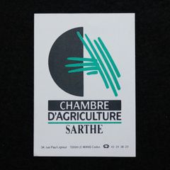 CHAMBRE D'AGRICULTURE SARTHE ヴィンテージフレンチステッカー