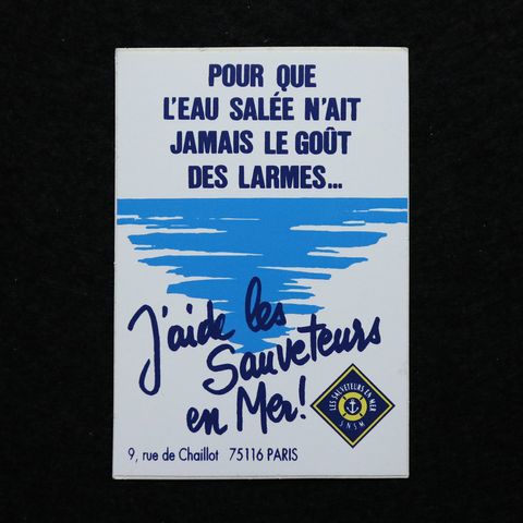 LES SAUVETEURS EN MER "SNSM" ヴィンテージフレンチステッカー