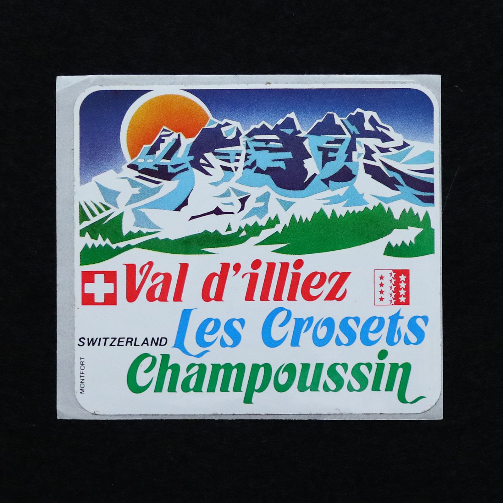 Val d'illiez Les Crosets Champoussin ヴィンテージステッカー