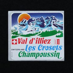 Val d'illiez Les Crosets Champoussin ヴィンテージステッカー