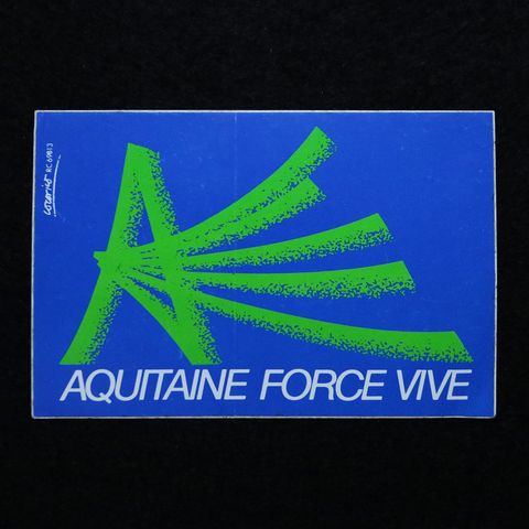 AQUITAINE FORCE VIVE ヴィンテージフレンチステッカー