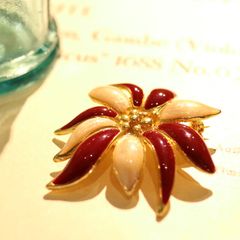 メタルブローチ「花」