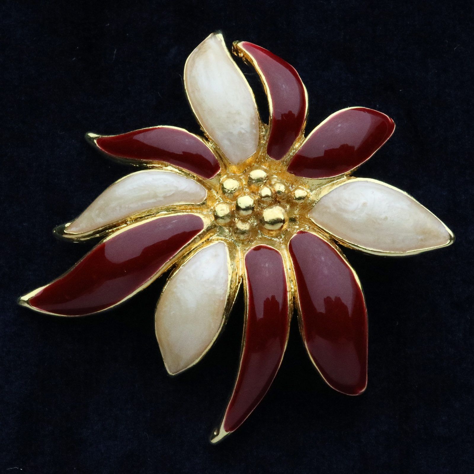 メタルブローチ「花」