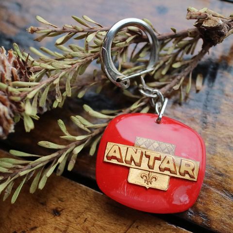 ANTAR アンタル オイル 楕円 ブルボンキーホルダー