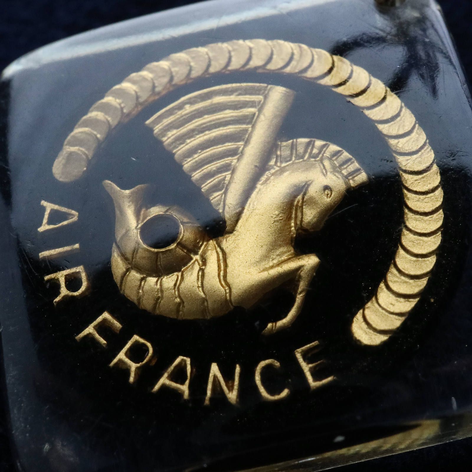 Air France エールフランス 海馬ロゴ ブルボンキーホルダー