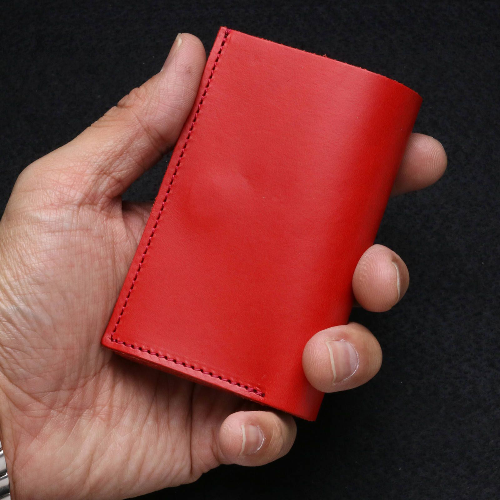「straccio Buttero」ミニ財布 レッド