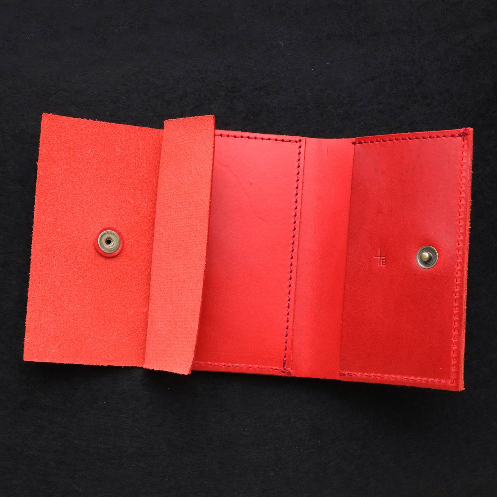 「straccio Buttero」ミニ財布 レッド