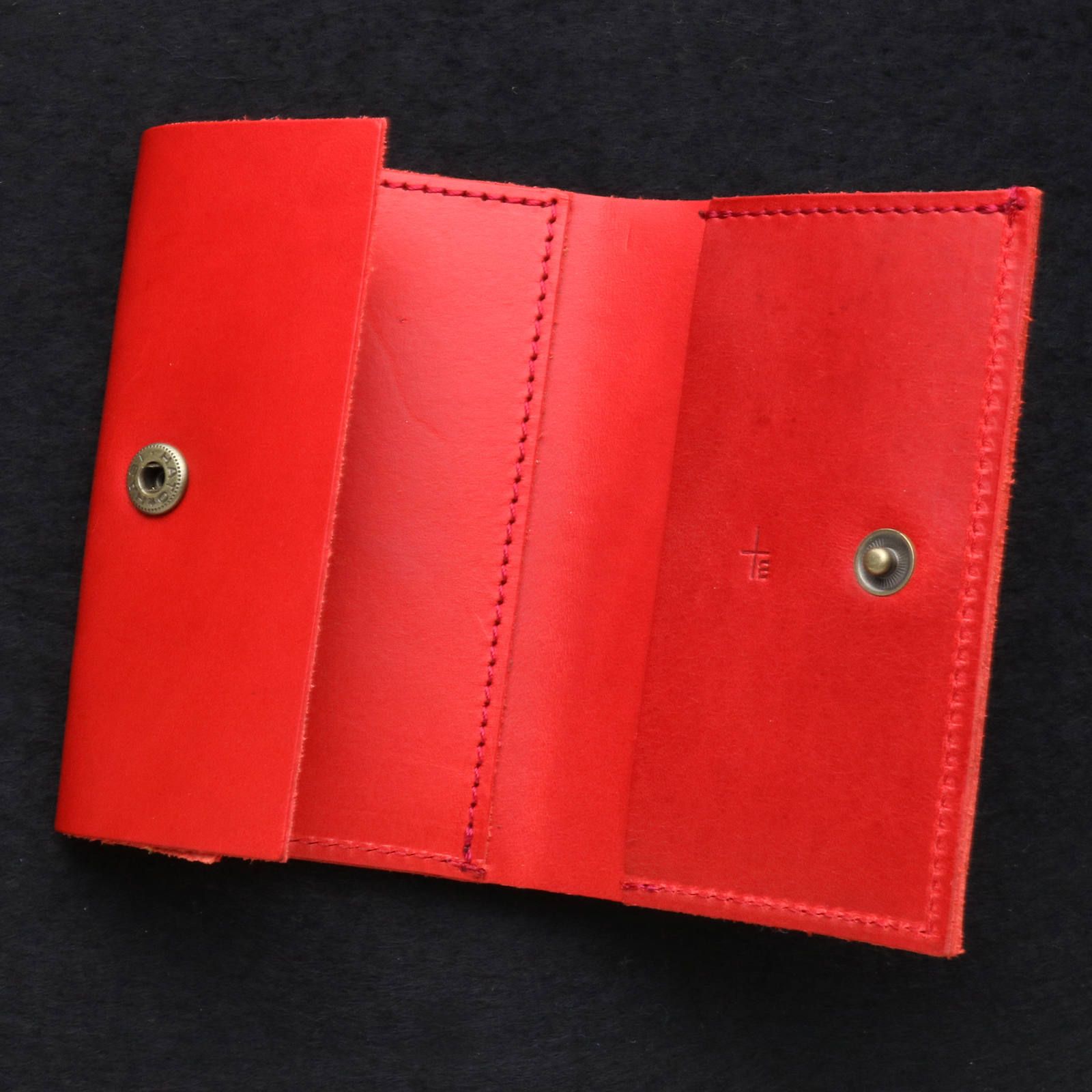 「straccio Buttero」ミニ財布 レッド