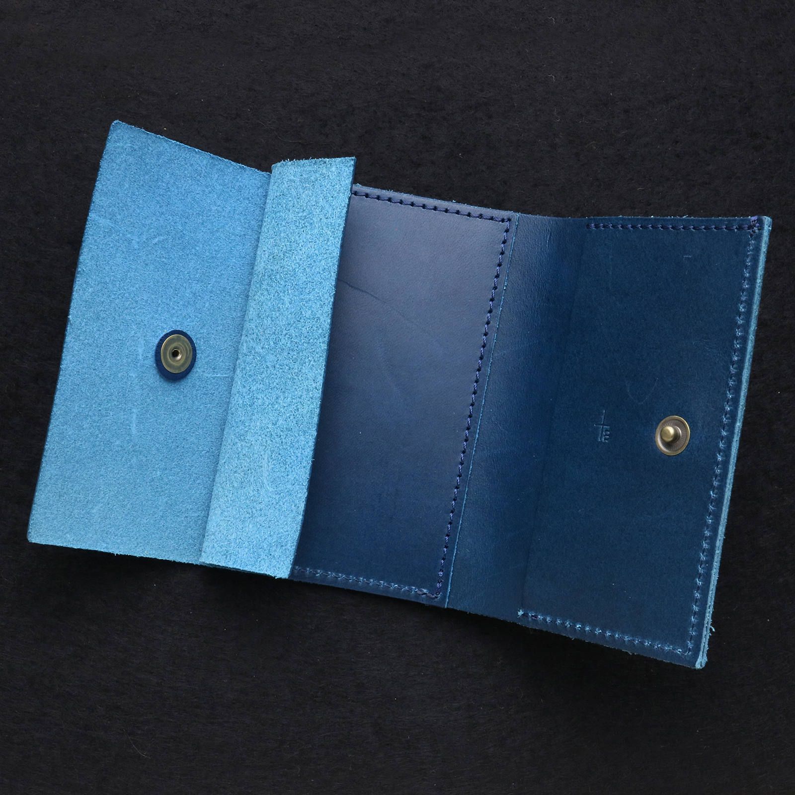 「straccio Buttero」ミニ財布 ブルー