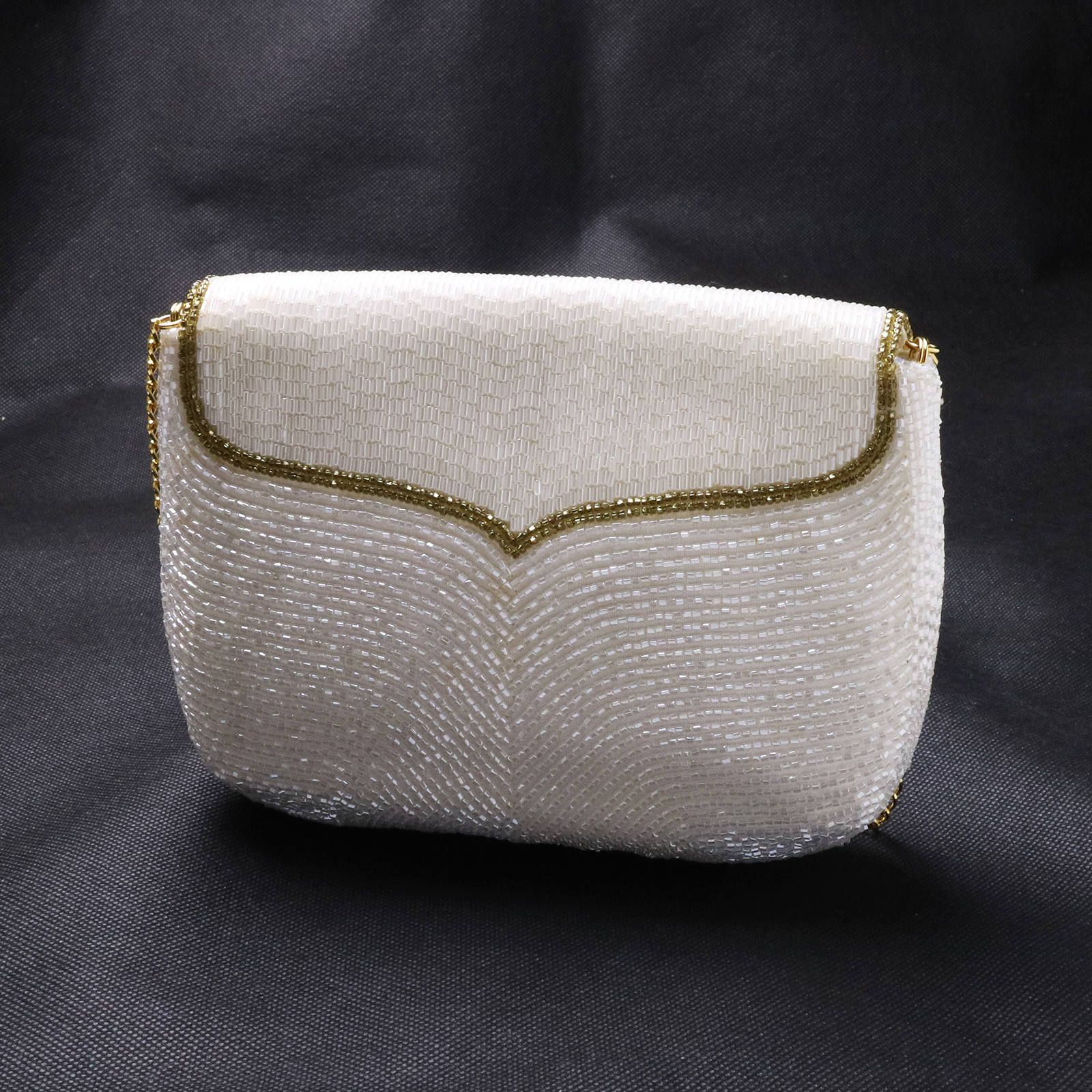 ヴィンテージビーズ刺繍バッグ イギリス
