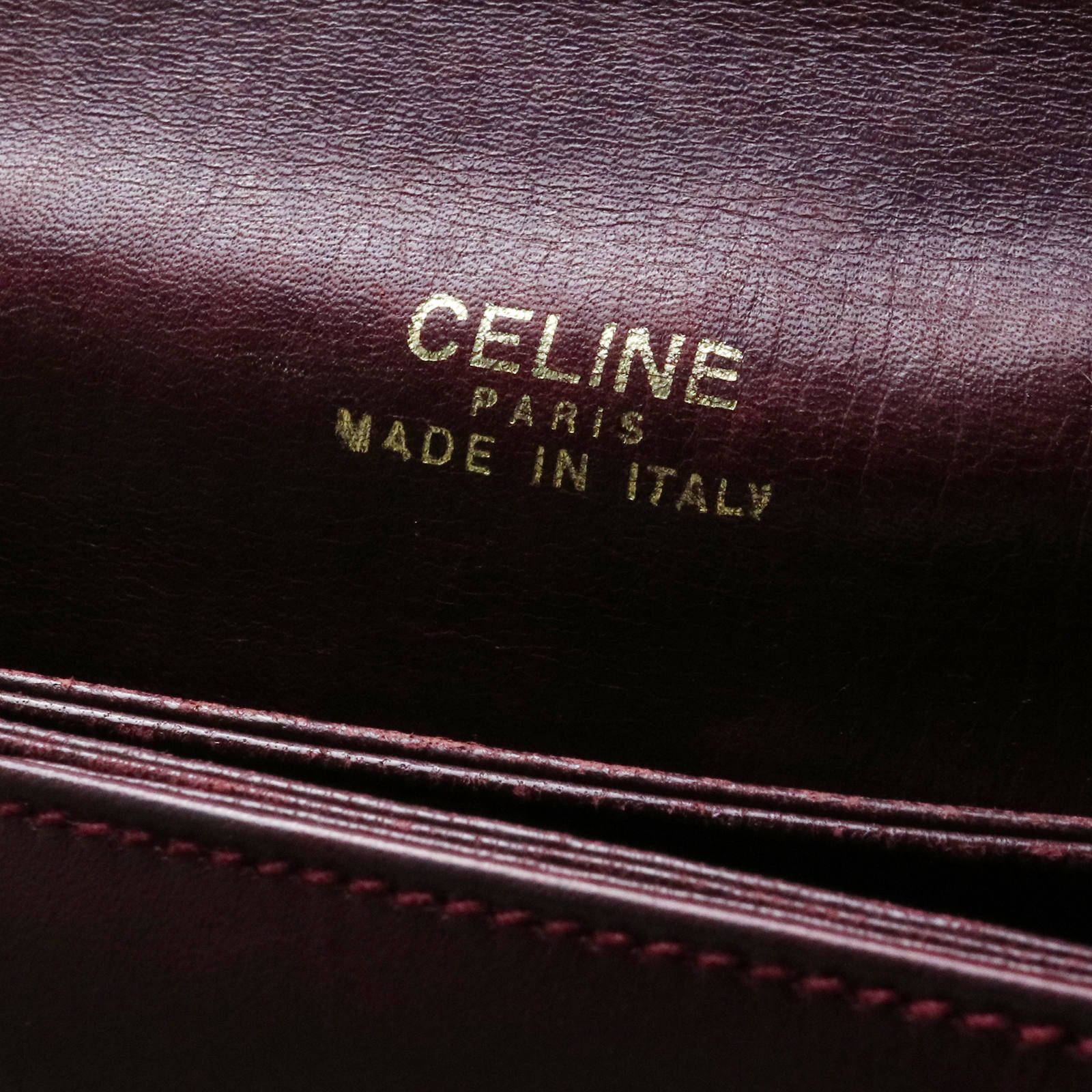 OLD CELINE オールドセリーヌ 馬車金具オイルレザーショルダーバッグ/ボルドー | corne/コルネ