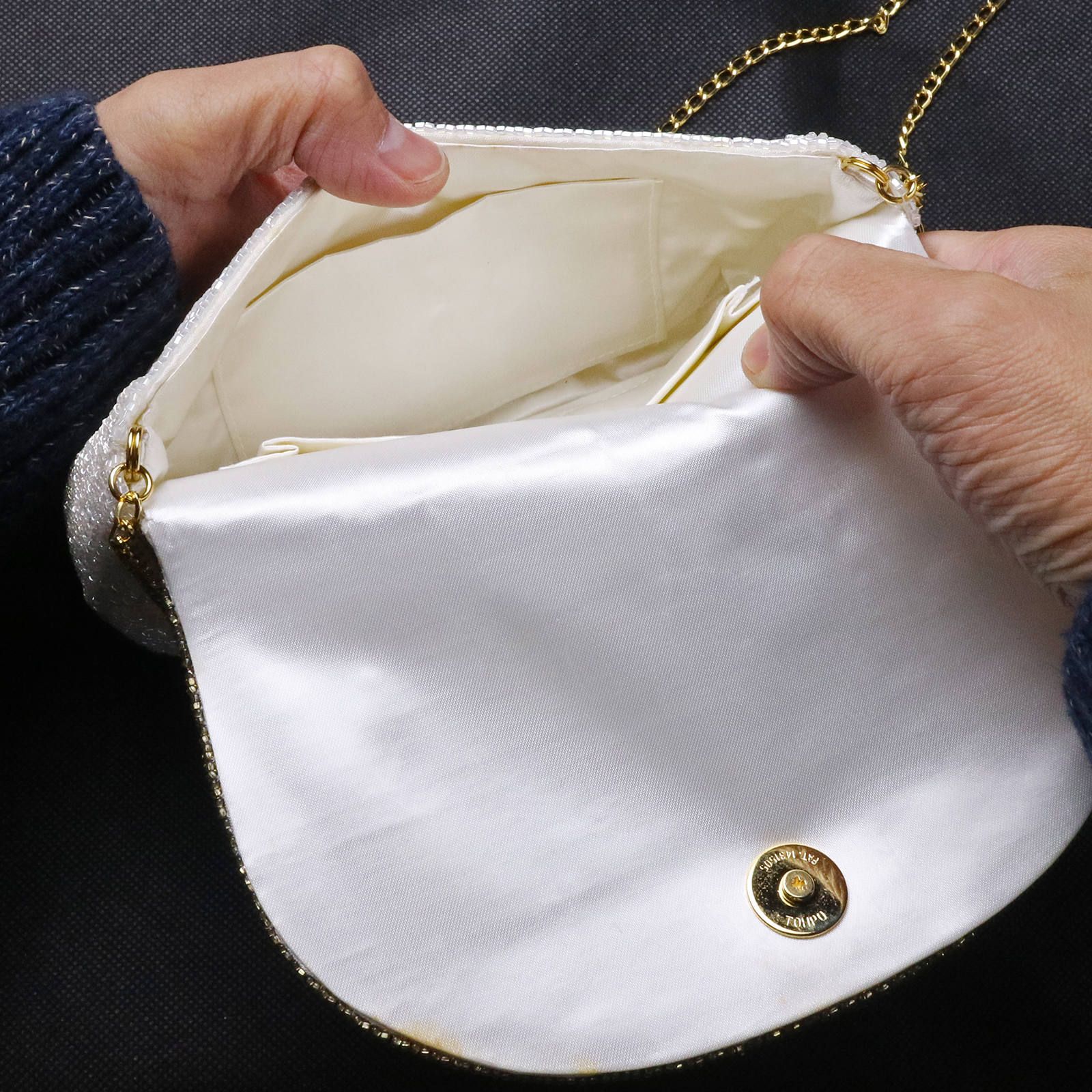 ヴィンテージビーズ刺繍バッグ イギリス