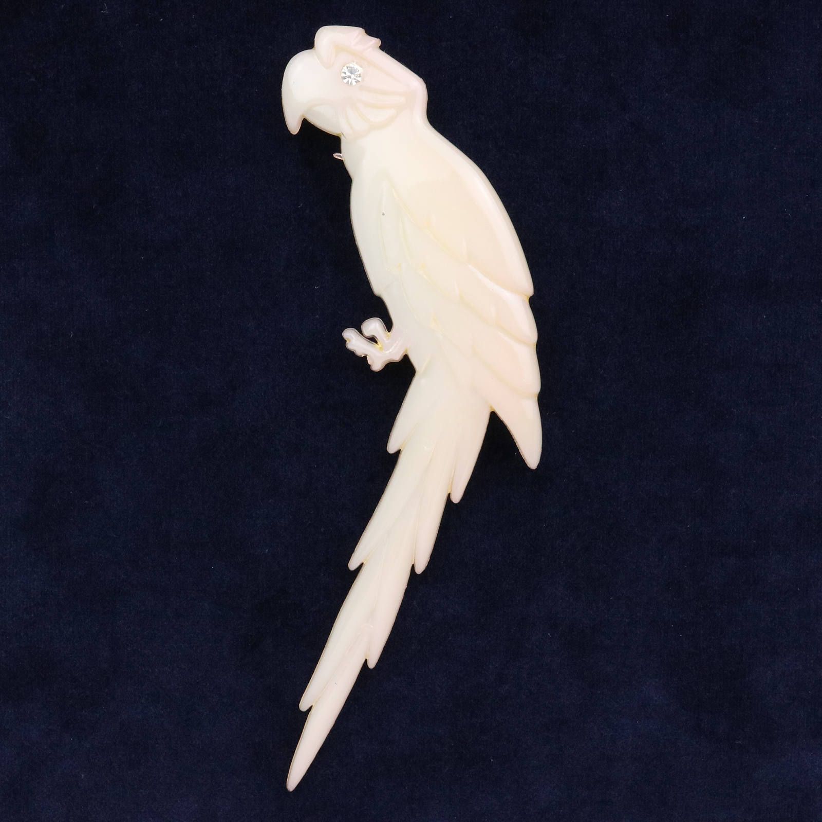 プラスチックブローチ「インコ」