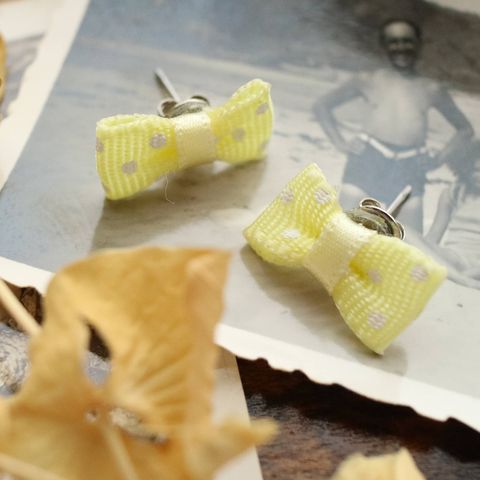 ピアス「パステルリボン」