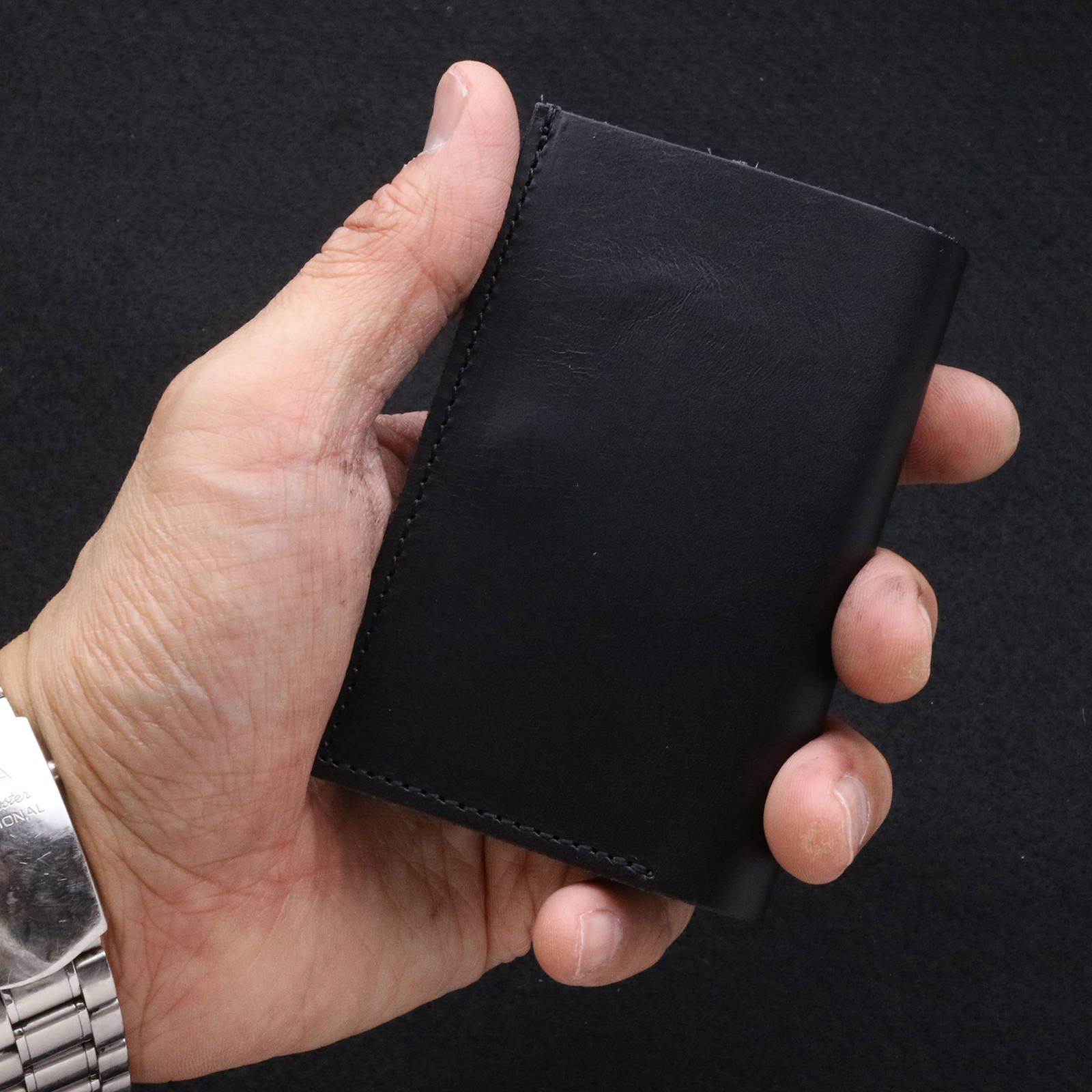 「straccio Buttero」ミニ財布 ブラック