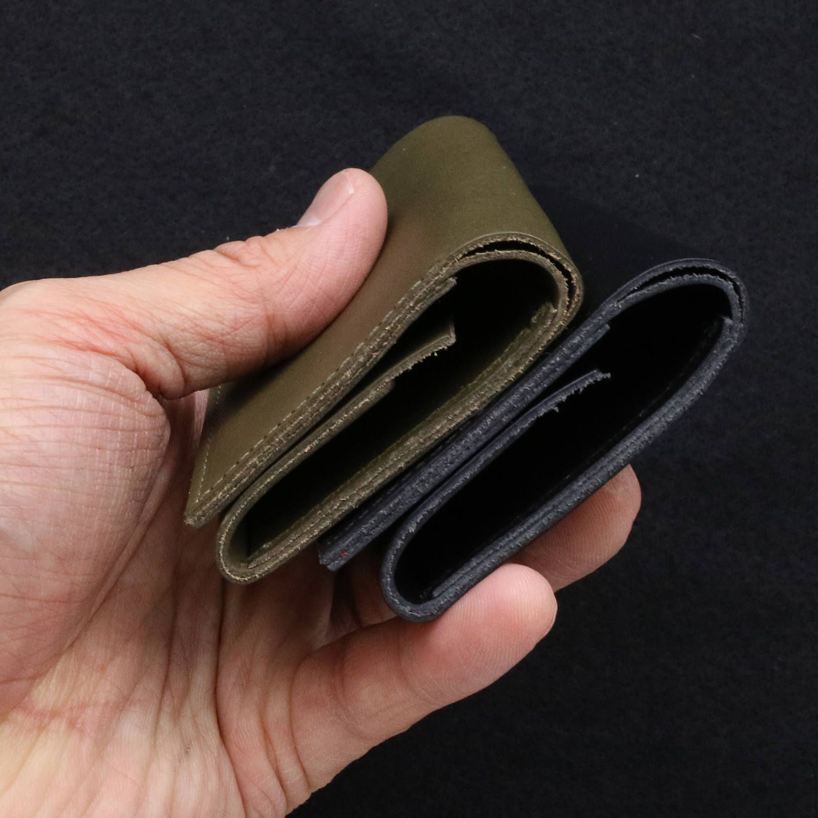 「straccio Buttero」ミニ財布 ブラック