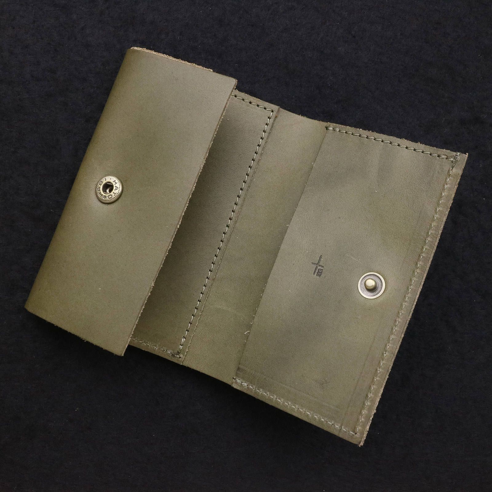 「straccio Liscio」ミニ財布 グリージョ