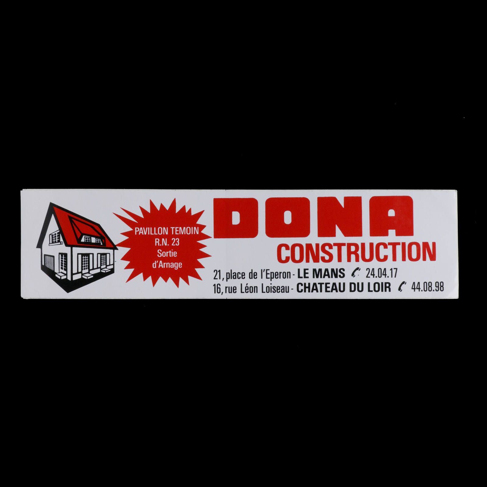 DONA CONSTRUCTION 建築 ヴィンテージステッカー