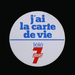 tele 7 jours ヴィンテージステッカー