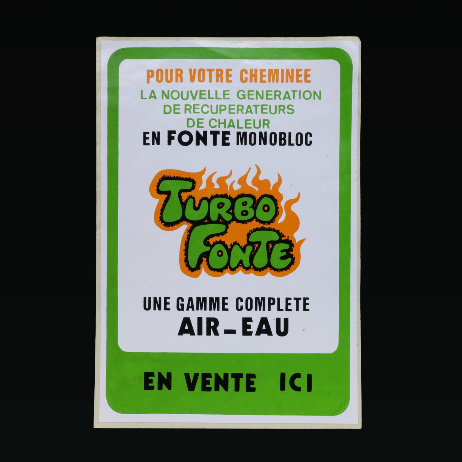 TURBO FONTE ストーブ ヴィンテージステッカー