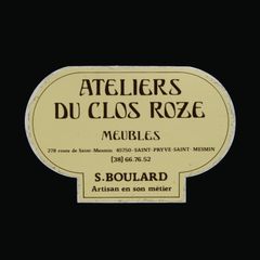 ATELIERS DU CLOS ROZE ワイン ヴィンテージステッカー