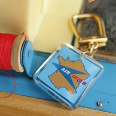 AIR INTER エールアンテール サンクリストファー 交通安全お守り ブルボンキーホルダー