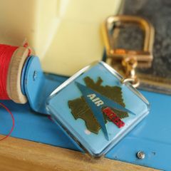 AIR INTER エールアンテール サンクリストファー 交通安全お守り ブルボンキーホルダー