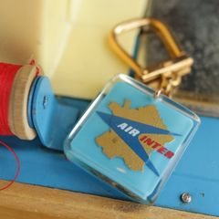 AIR INTER エールアンテール サンクリストファー 交通安全お守り ブルボンキーホルダー