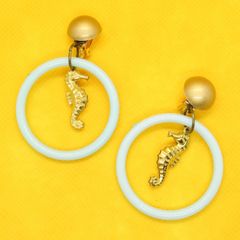 Luxulite/リュクスライト ”Seahouse hoop/シーホースフープ” イヤリング